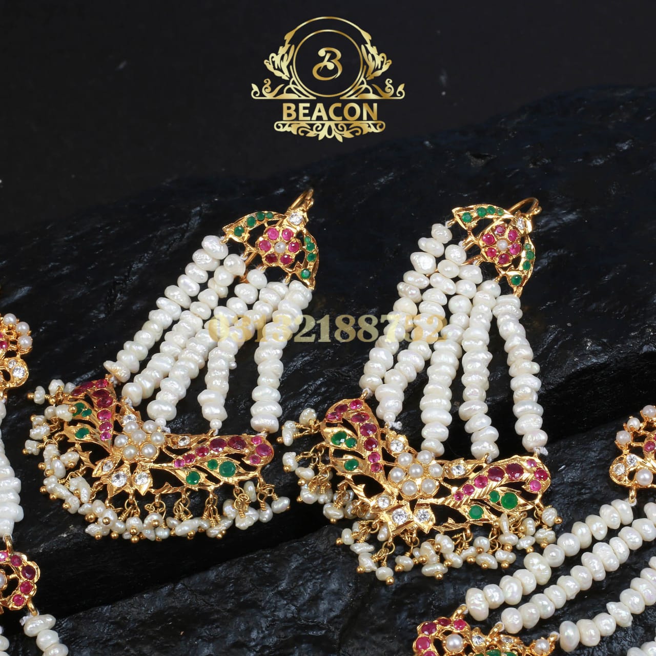 Necklace with Earring And Tika