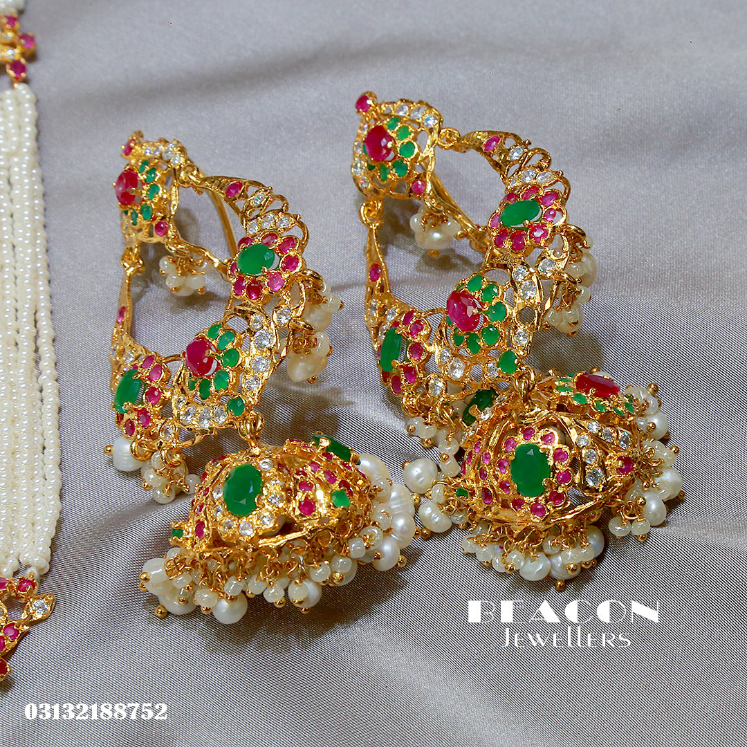 Choker Set with Mala  Earrings