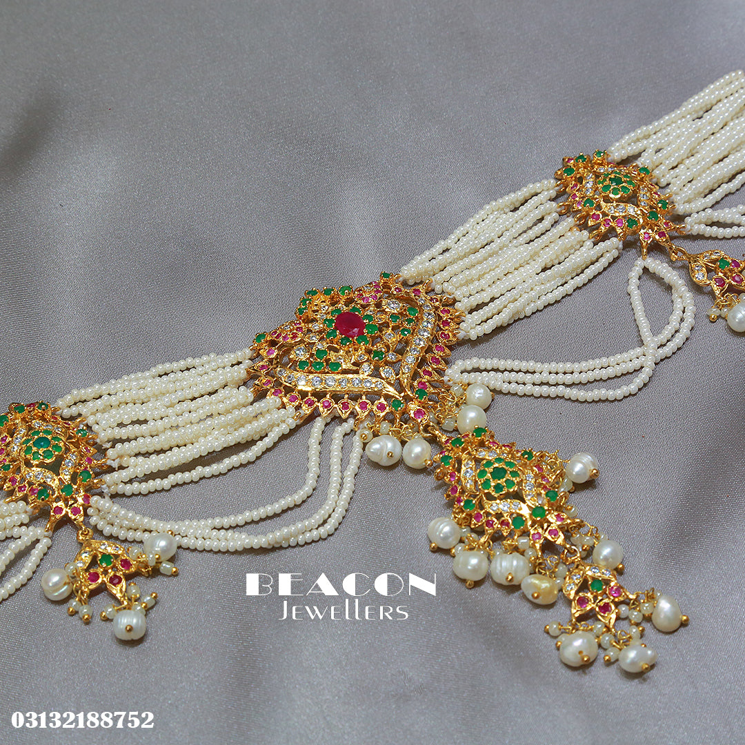 Choker Set with Mala  Earrings