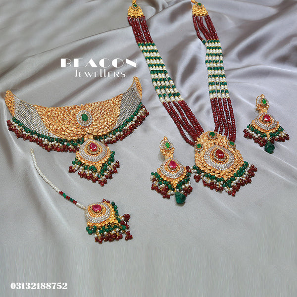 Choker Set With  Mala Tika and Earrings