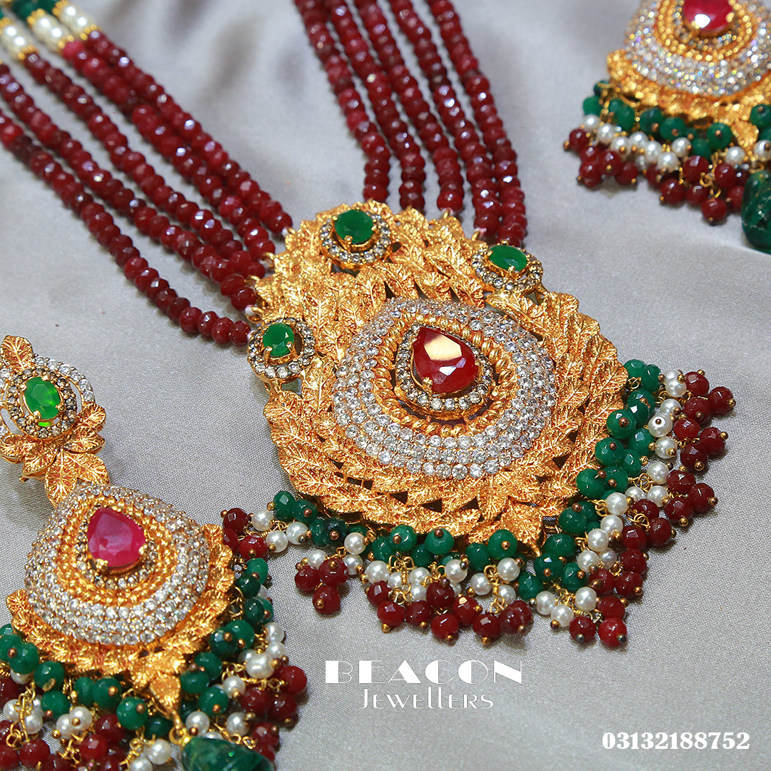 Choker Set With  Mala Tika and Earrings