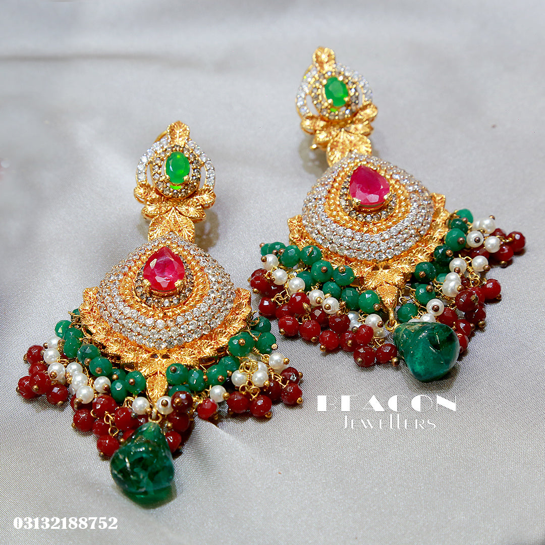 Choker Set With  Mala Tika and Earrings
