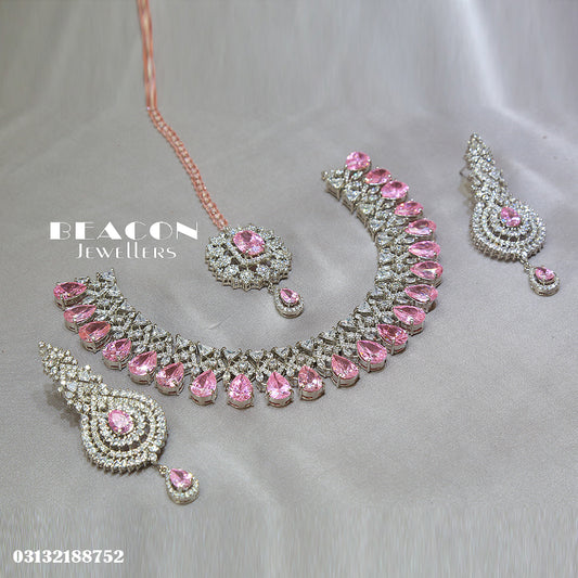 Necklace Set With Tika  and Earrings