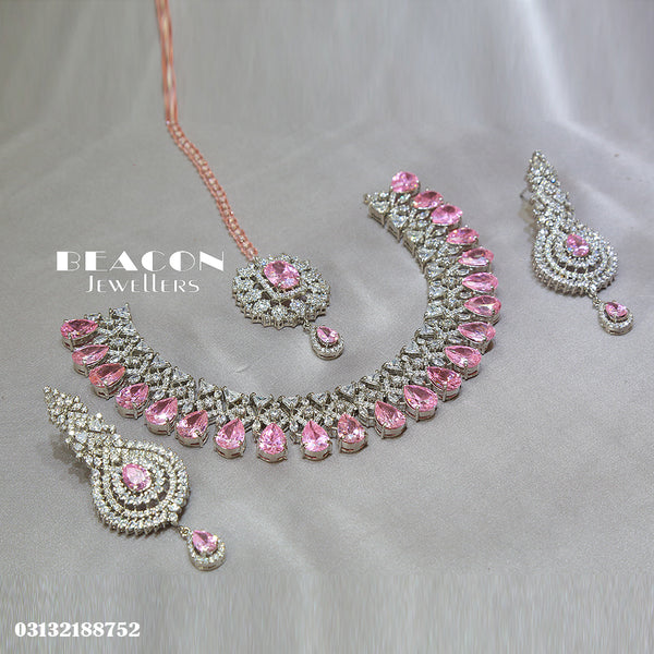 Necklace Set With Tika  and Earrings