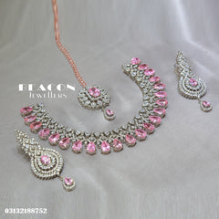 Necklace with Bindi and Earrings 05