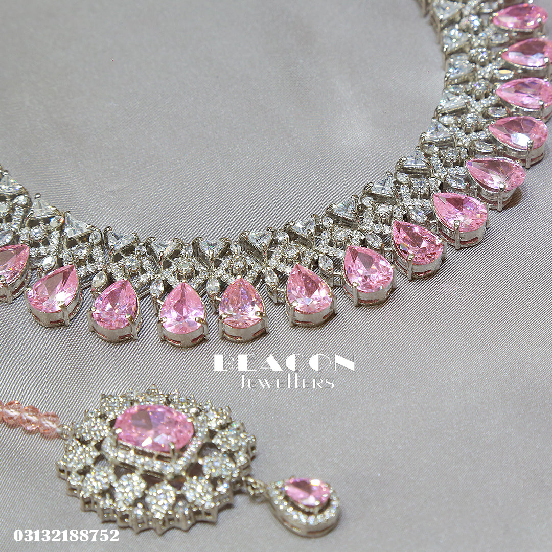 Necklace Set With Tika  and Earrings