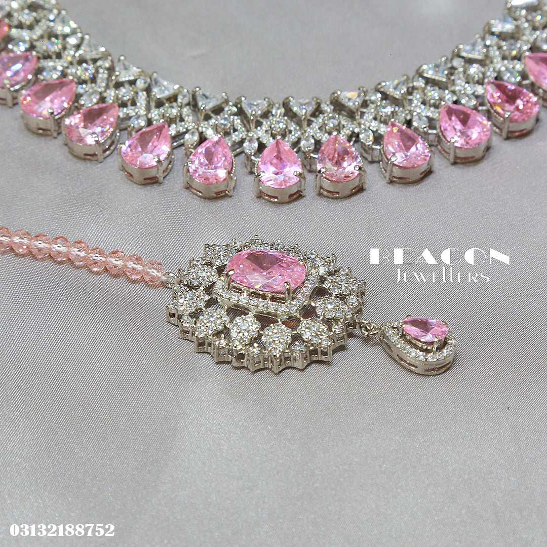 Necklace Set With Tika  and Earrings