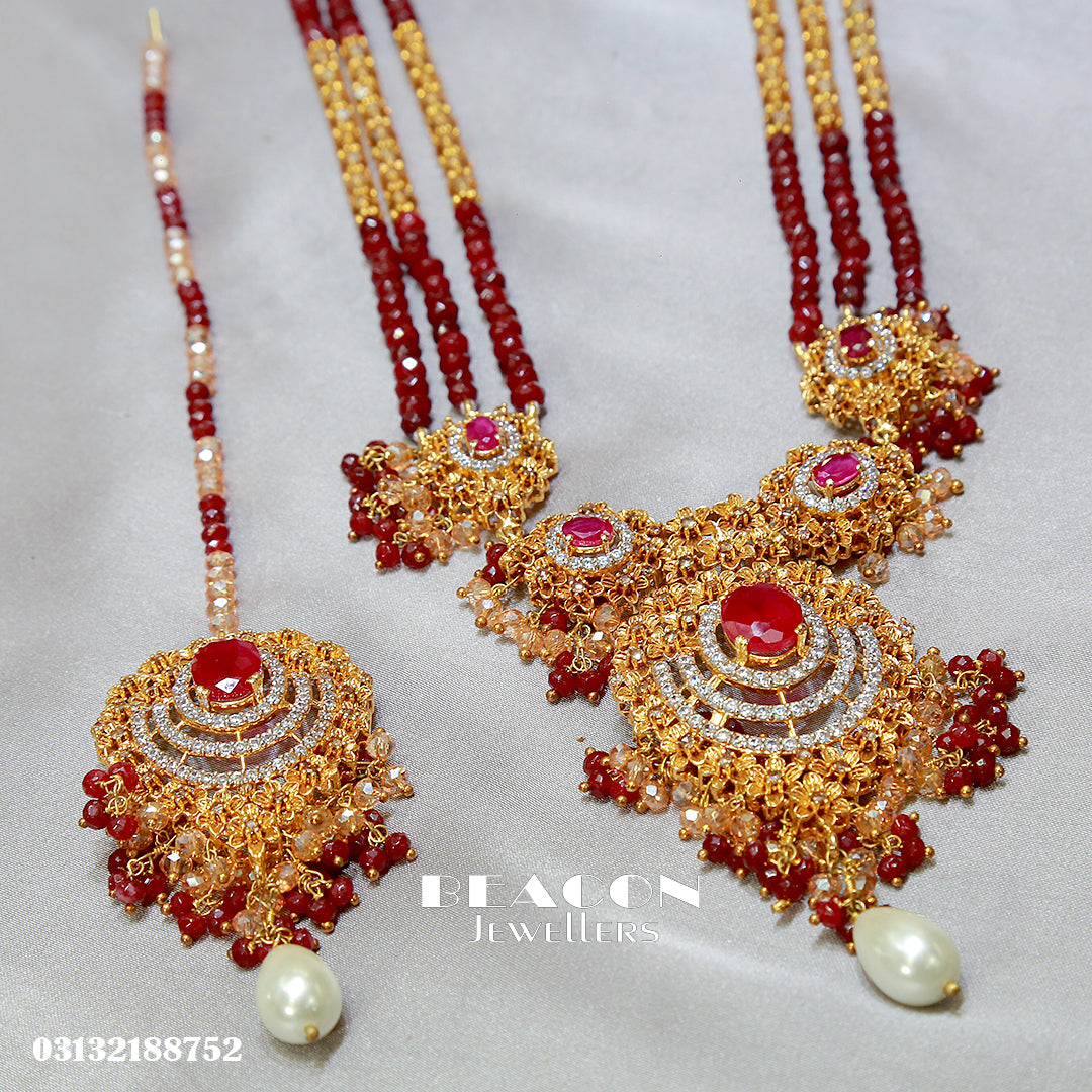 Choker Maala Bindi and Earrings 01