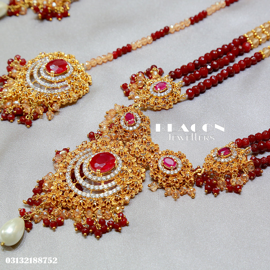 Choker Maala Bindi and Earrings 01