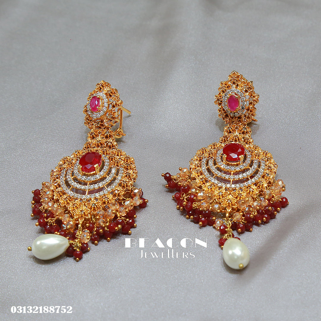 Choker Maala Bindi and Earrings 01
