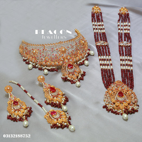 Choker Set With Mala Tika and Earrings