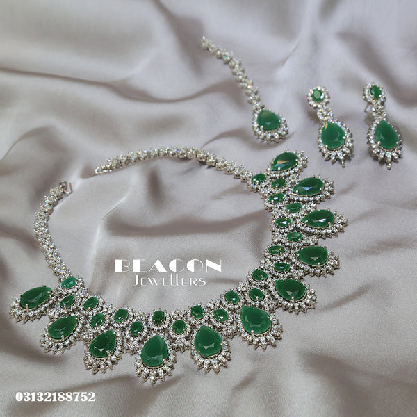 Necklace with Bindi and Earrings 14