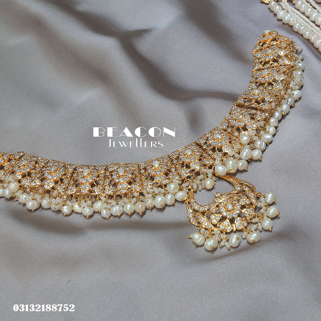 Choker Set  Mala TikaJhoomer and Earrings