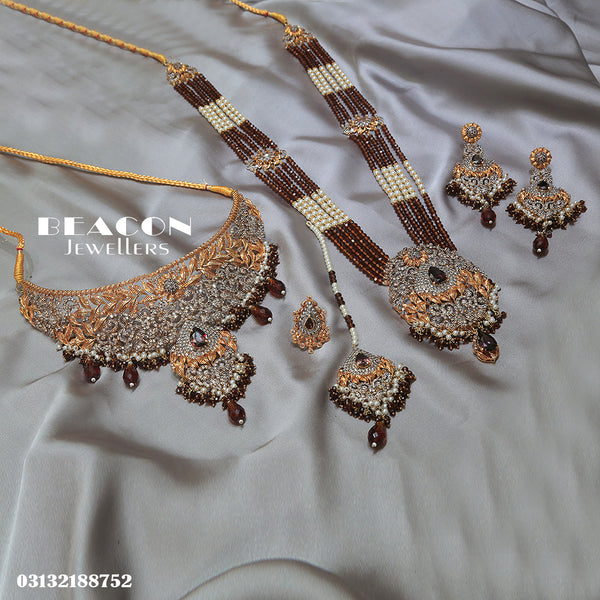 Choker Set With Mala Earrings Tika