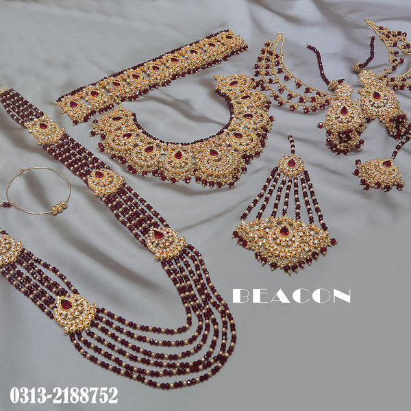 Necklace Set Choker Maala Tika Jhoomer Saharay and Earrings