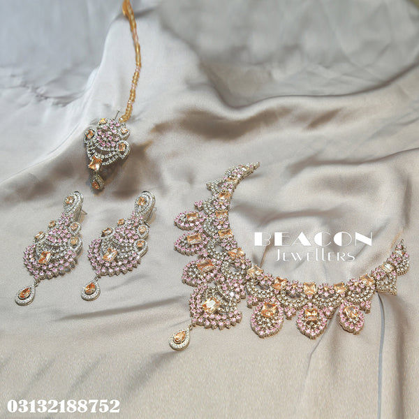 Necklace Set WIth Tika and Earrings