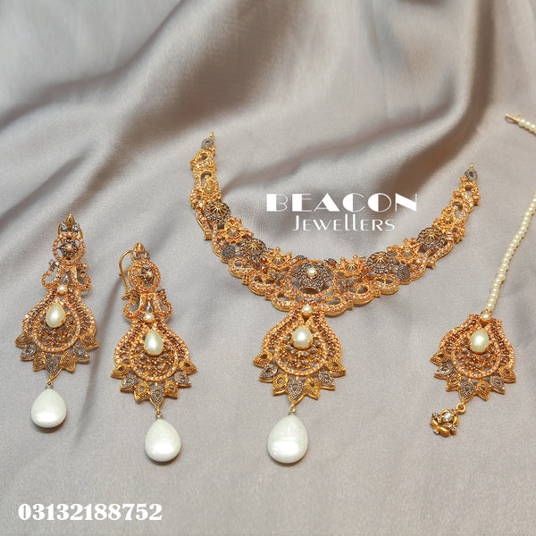 Necklace Set With Tika Earrings