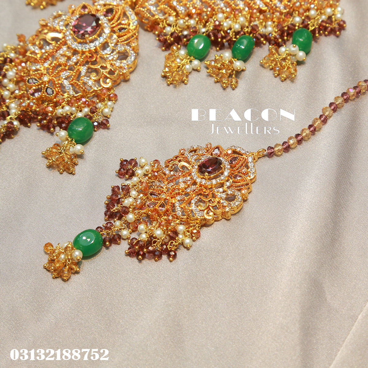 Necklace Set With Tika Earrings