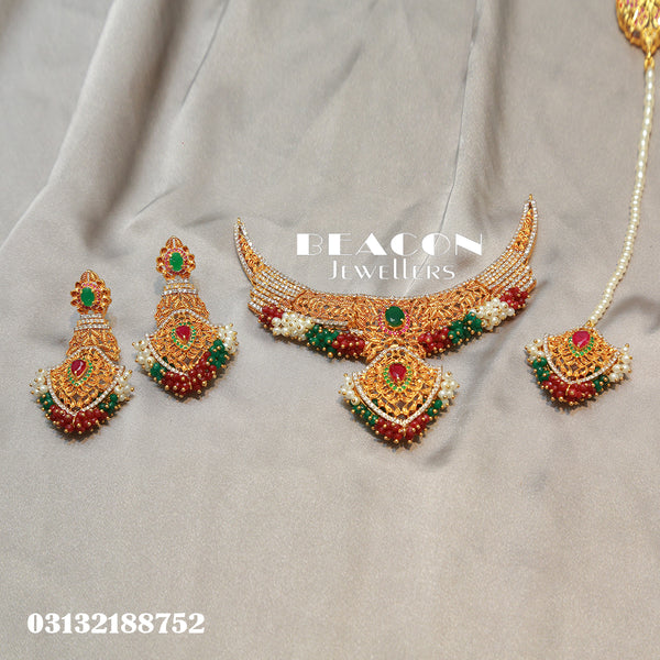 Necklace Set With Tika Earrings