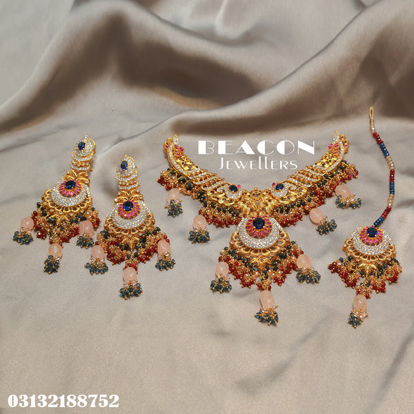 Necklace Set With Tika Earrings