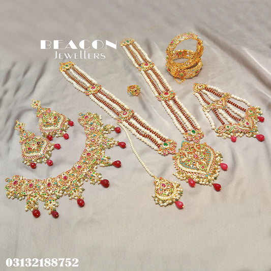 Choker Set With Mala Ring Tika Jhoomer Bangles  Earrings