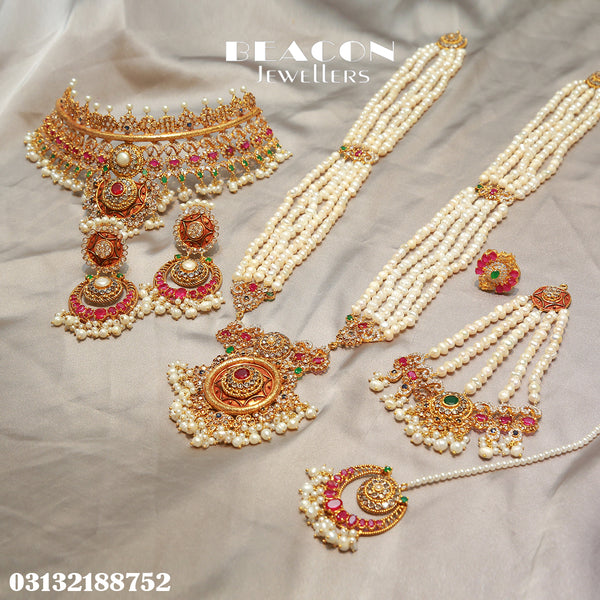 Choker Set With Mala Earrings Tika Jhomar