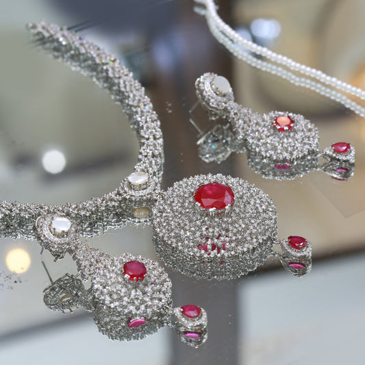 Necklace Ring Bindi and Earrings 26