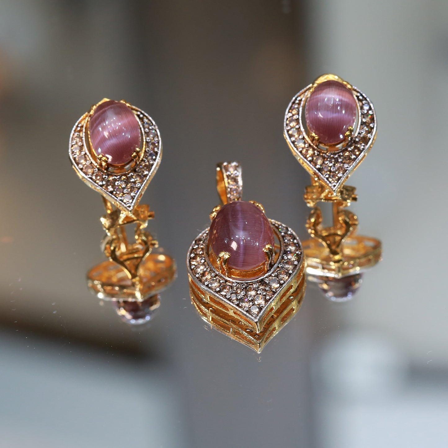 Locket and Earrings 85