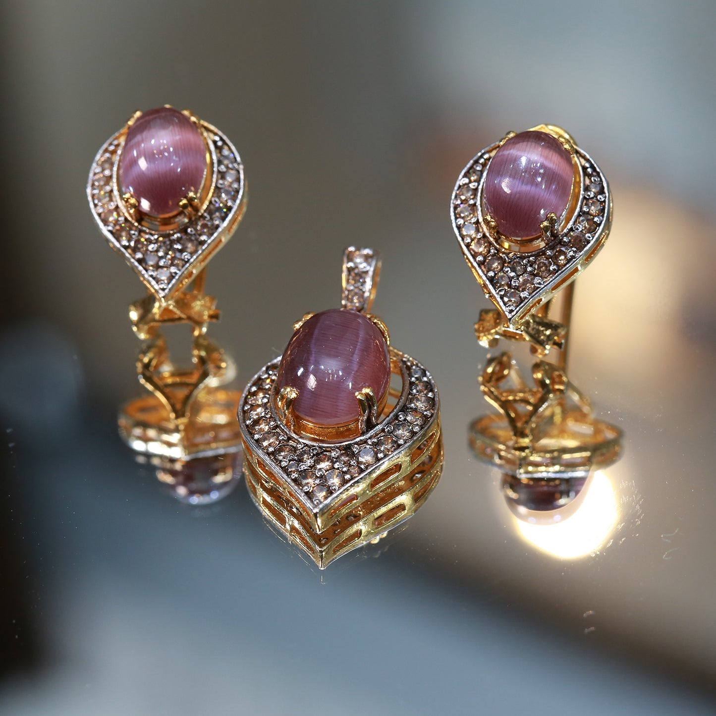 Locket and Earrings 85