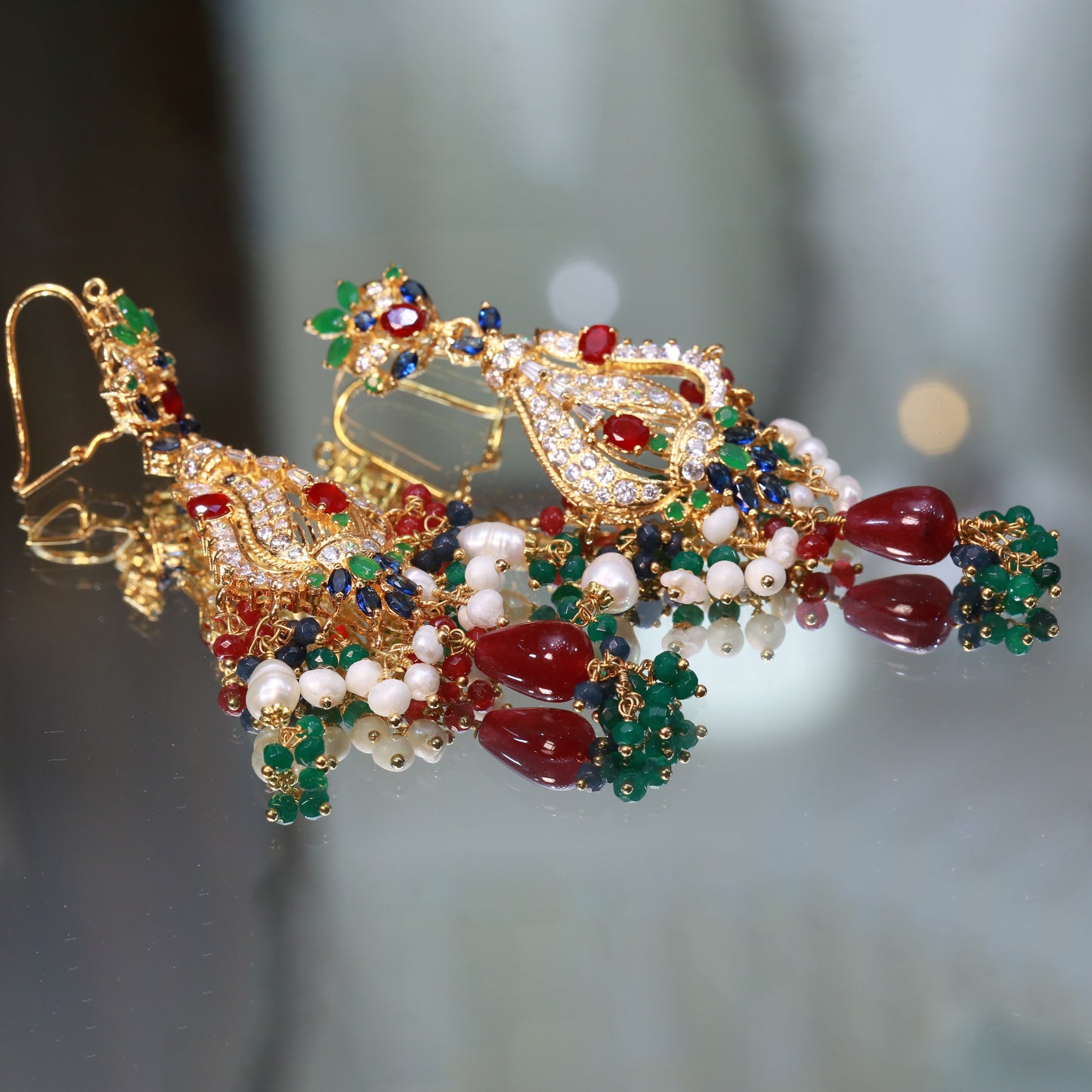 Necklace Ring Bindi and Earrings 22