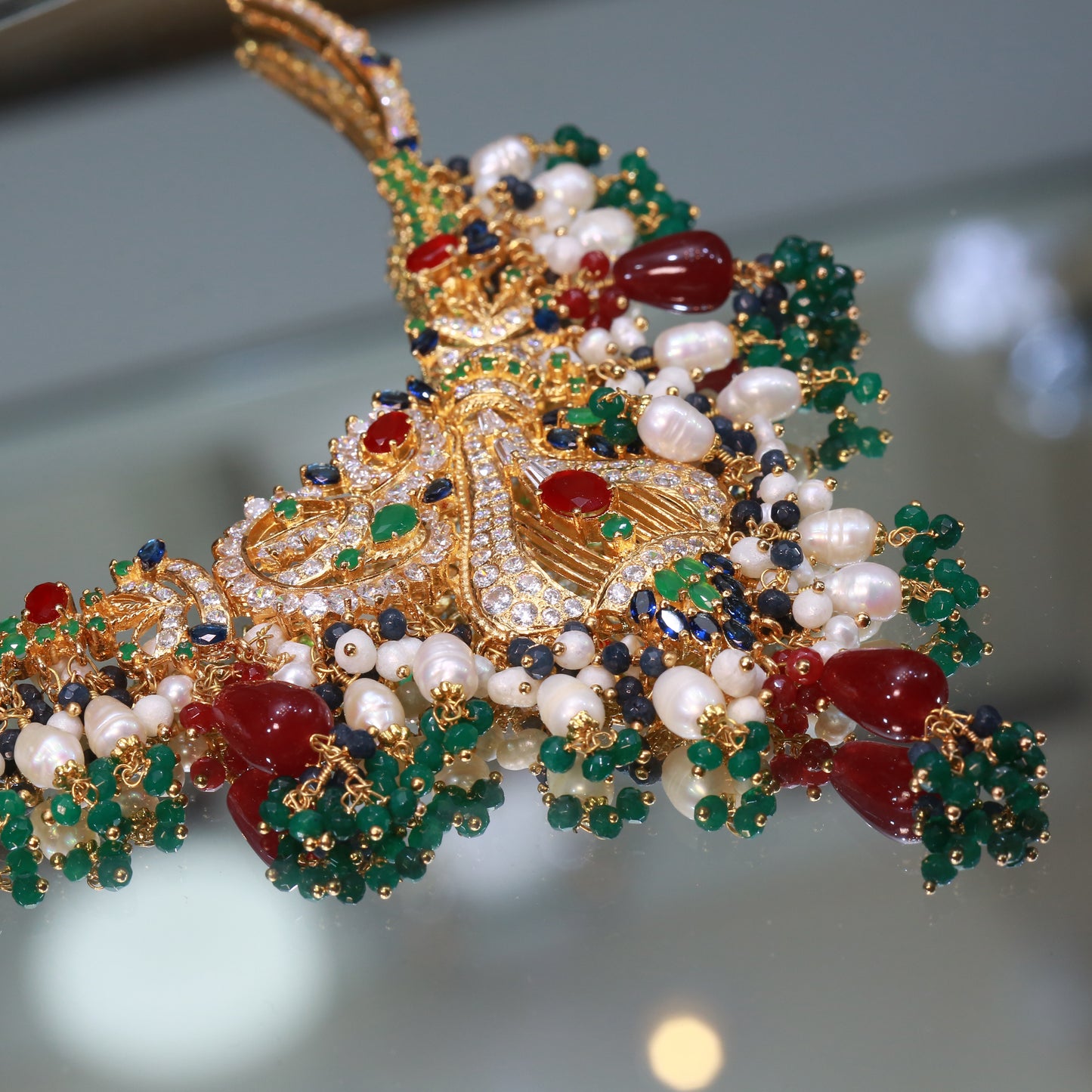 Necklace Ring Bindi and Earrings 22
