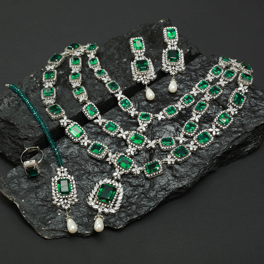 Necklace Set with Earrings,Tika and Ring