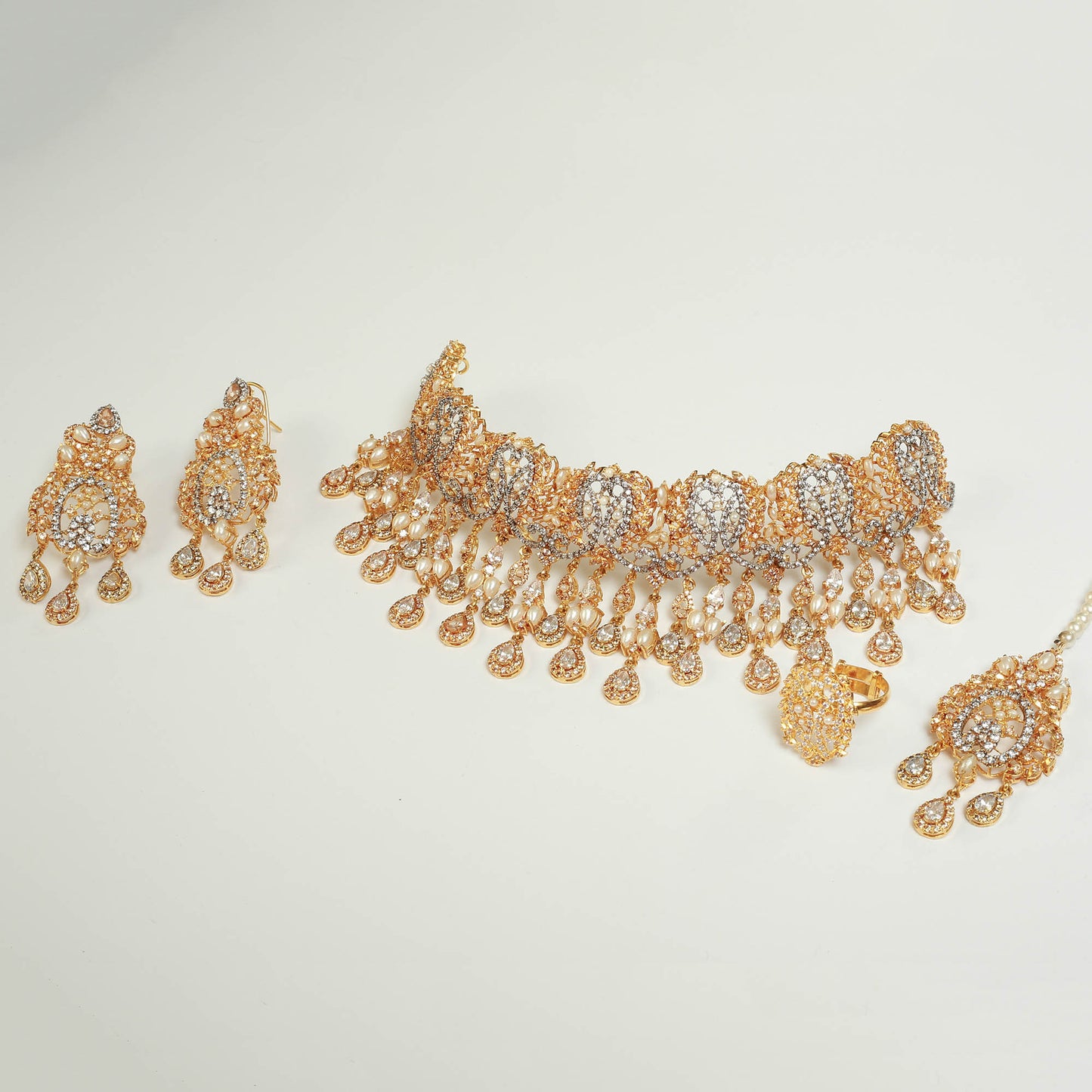 Necklace Set With Earrings,Tika and Ring