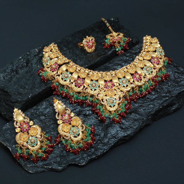 Necklace Set With Earrings ,Tika and Ring