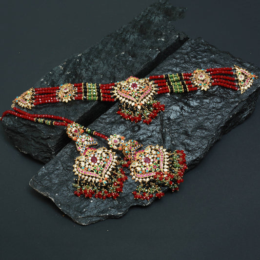 Necklace Set With Earrings, Tika ,Jhomer and Ring