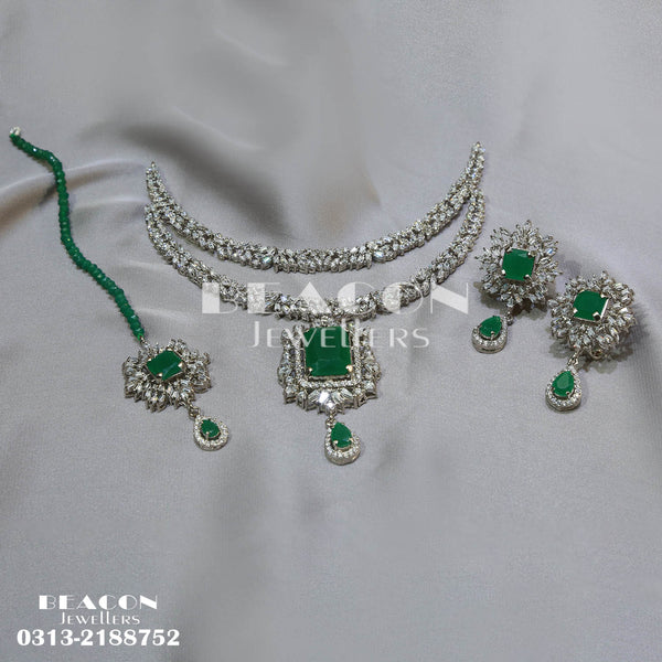 Necklace with Bindi and Earrings 57