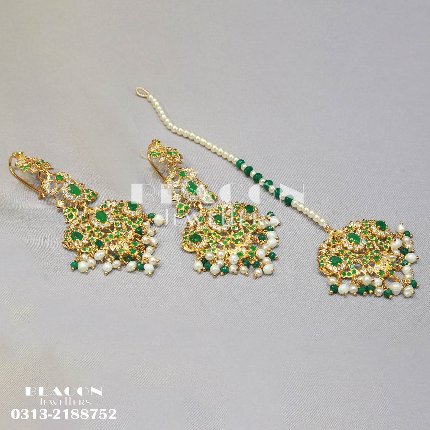 Maala with Bindi and Earrings 06