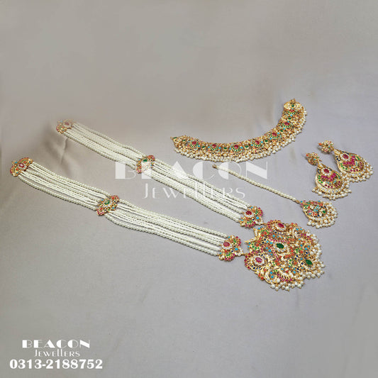 Choker Set With Mala Tika  Earrings