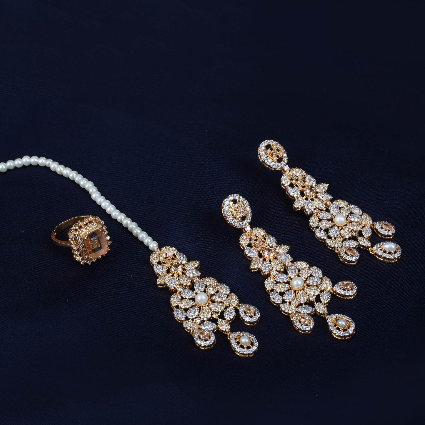 Necklace Set With Earrings Tika Ring