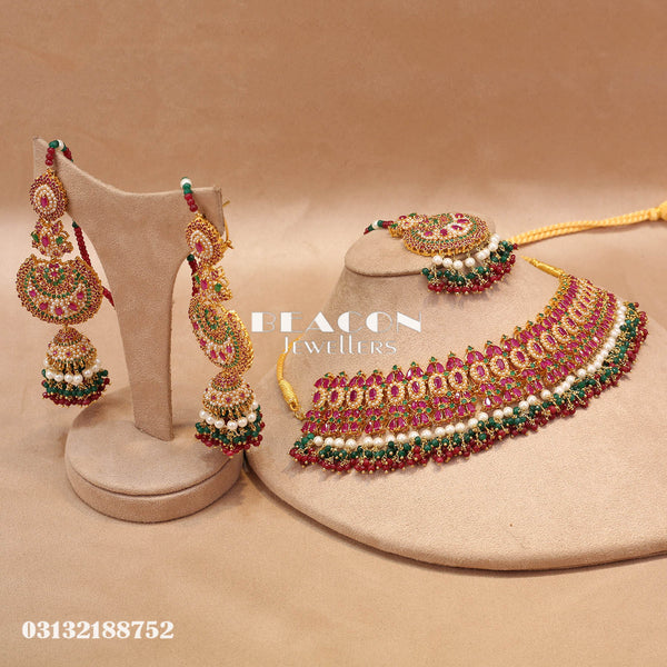 Necklace With Tika and Earrings