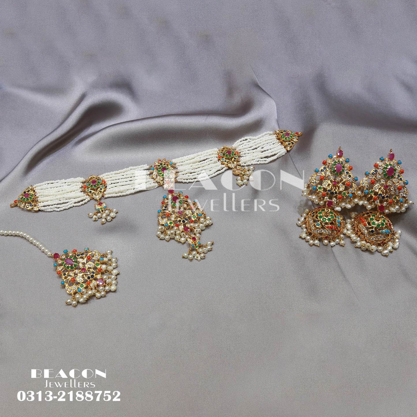 Choker Set With Tika and Earrings
