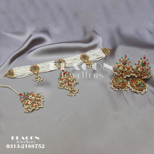 Choker Set With Tika and Earrings