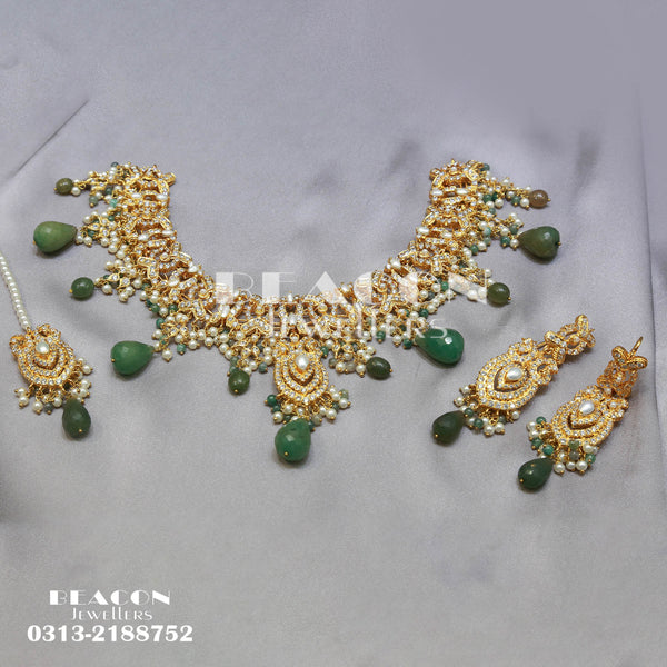 Necklace Set with Tika and Earrings