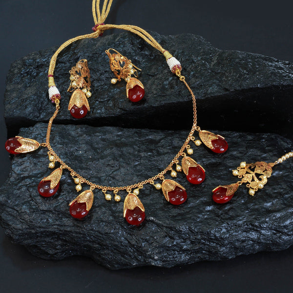 Necklace Set With Earring and Tika