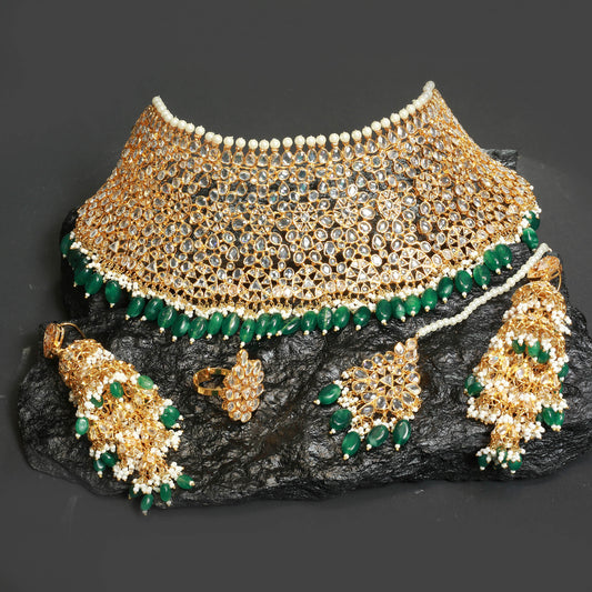 Choker Set With Earring and Ring ,Tika
