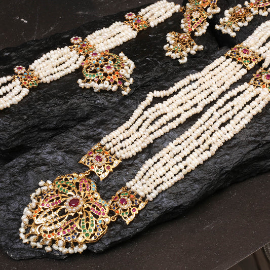 Choker Set With Maala and Earrings