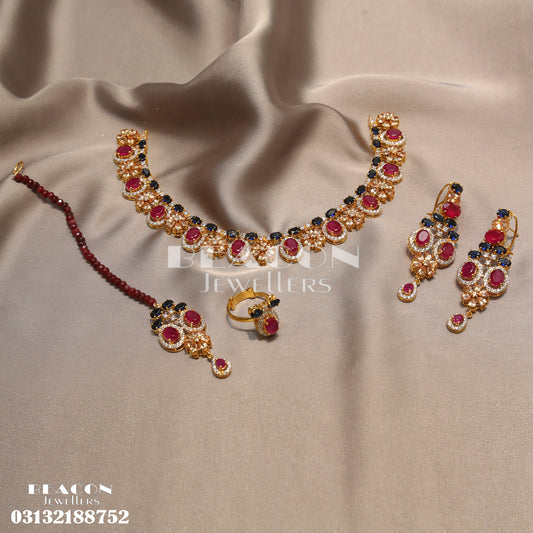 Necklace Set with Ring Tika Earrings