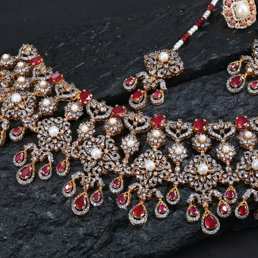 Choker Set With Earring and Tika ,Ring