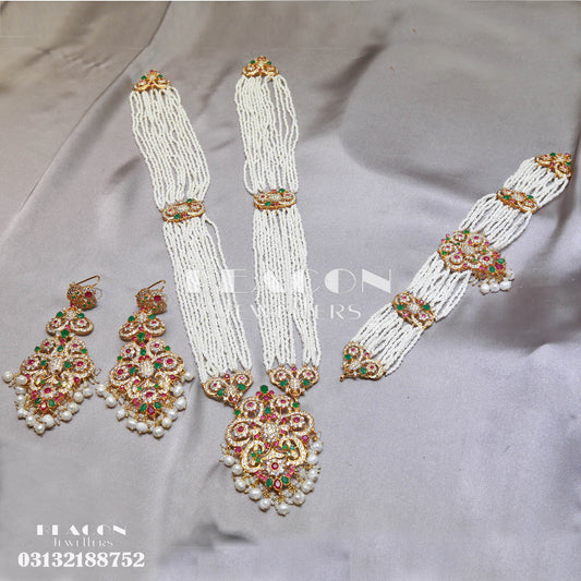 Choker Set with Mala  Earrings