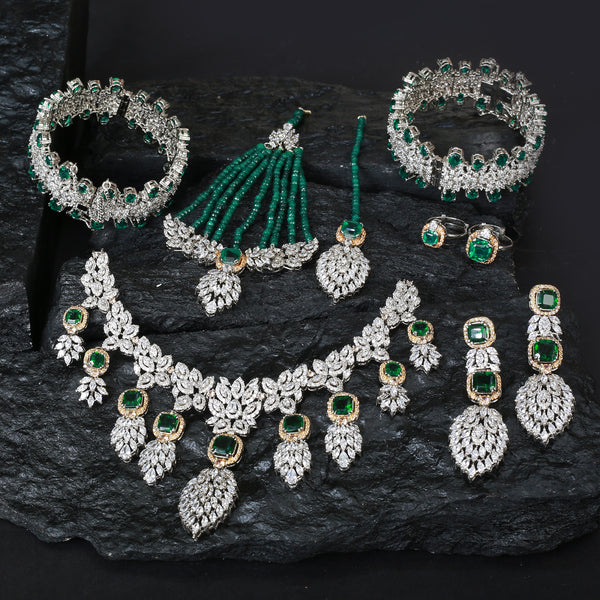 Necklace Set With Earring and Tika , Rings ,Bangles , jhoomer